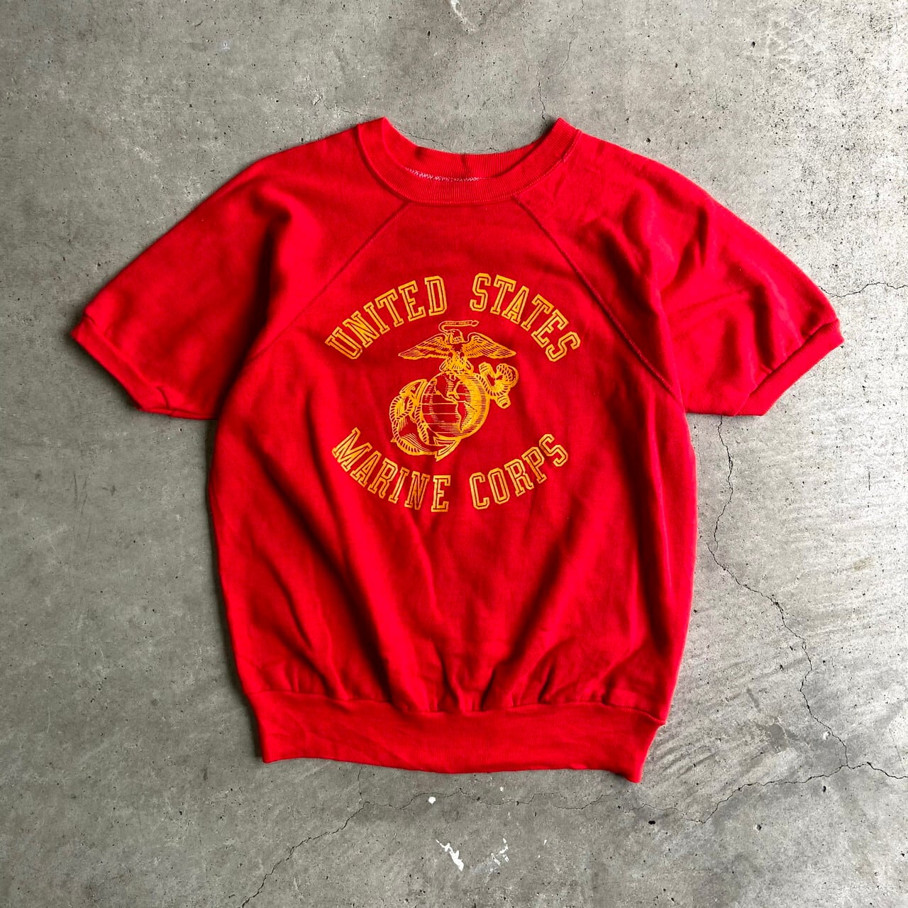 United States Marine Corps 半袖スウェット ｔシャツ メンズm 古着 レディースl レッド 赤色 スウェット Tシャツ Sa2106 Cave 古着屋 公式 古着通販サイト