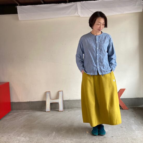 快晴堂 レディース スカート Girl'sリングウール 裾ダーツコロンとした