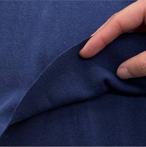 ★CT187◆オーダー50cm単位◆綿100%フライスニット生地◆ネイビー