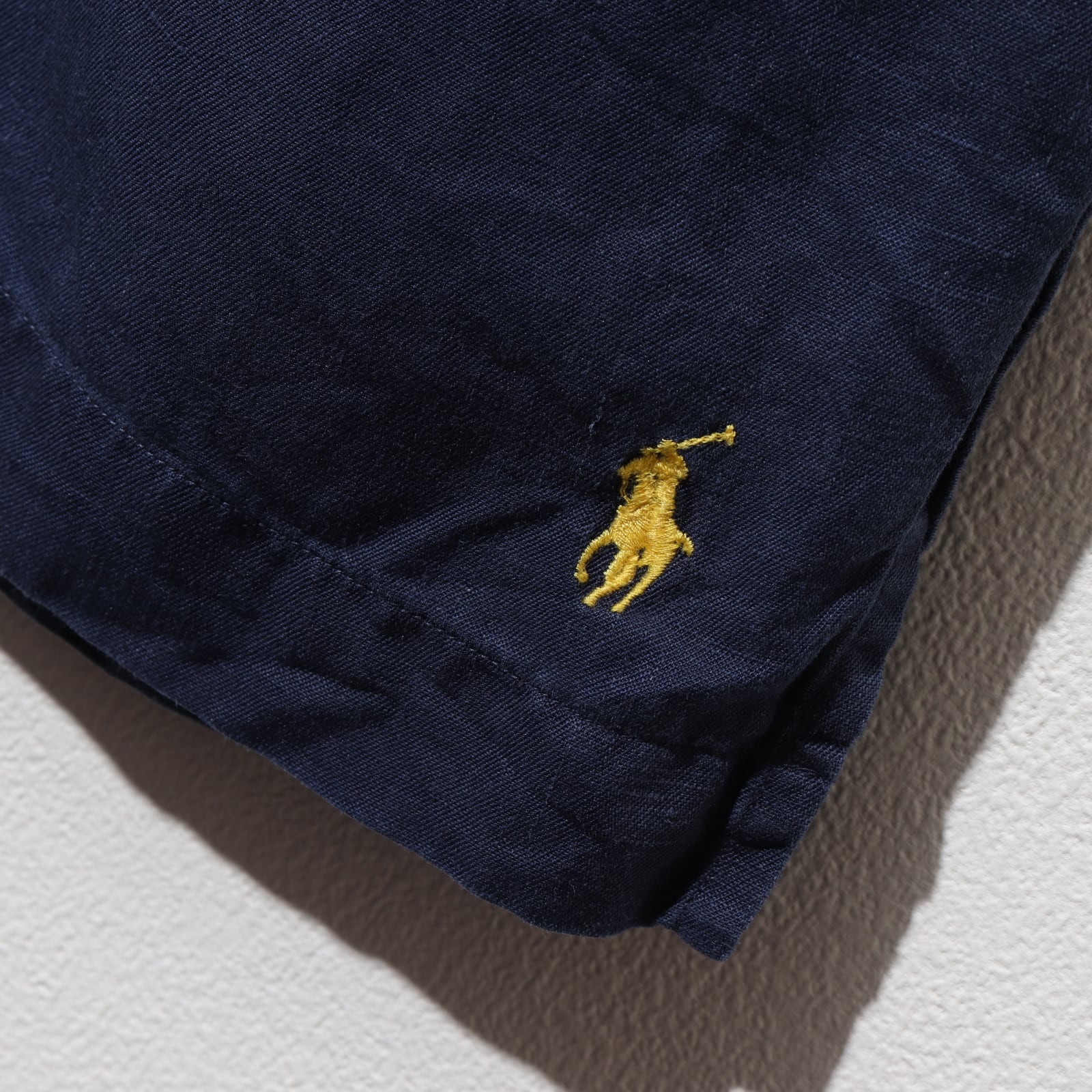 美品 XL ネイビー シルクリネン Caldwell Polo Ralph Lauren ポロ