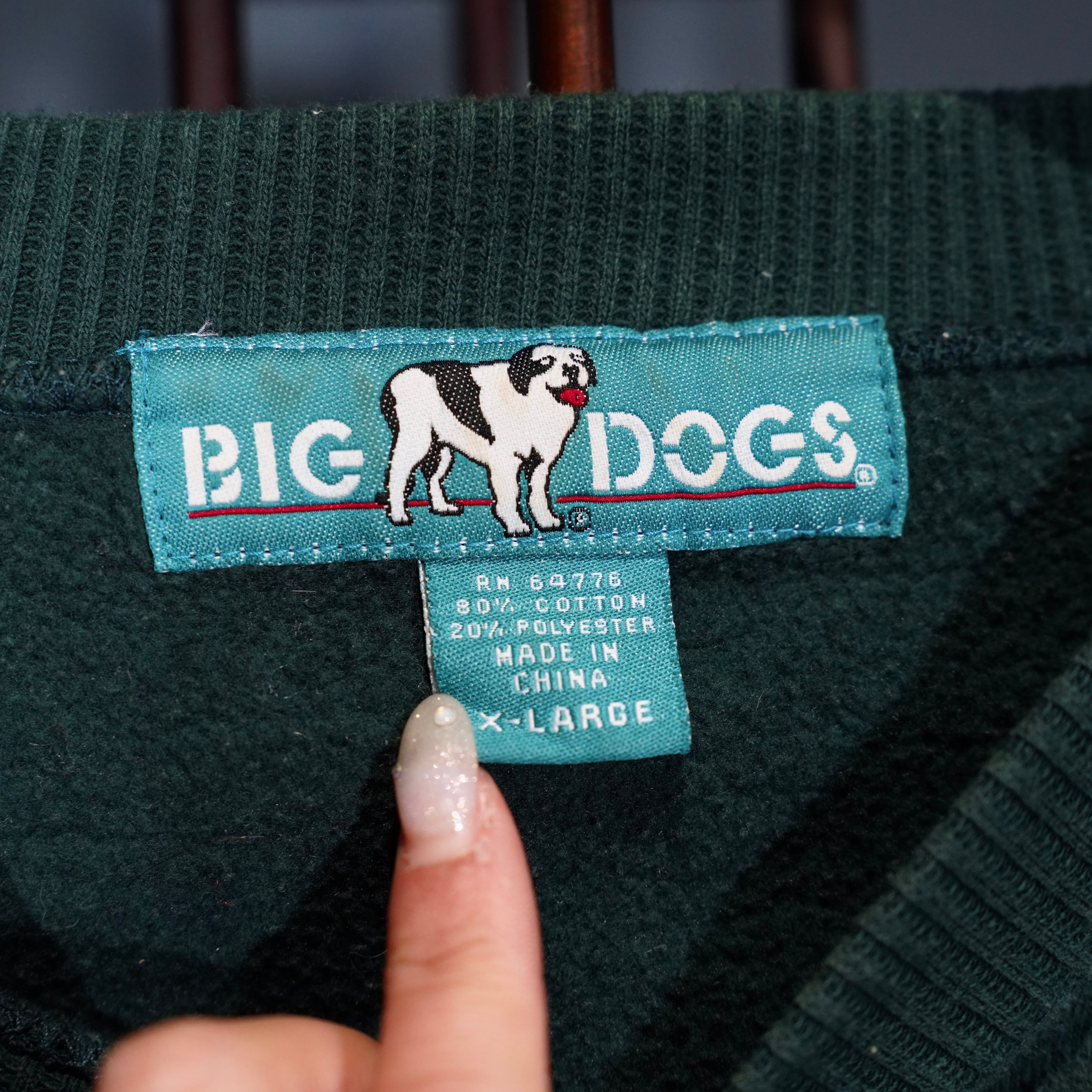 USA VINTAGE BIG DOGS LOGO EMBROIDERY DESIGN SWEAT SHIRT/アメリカ