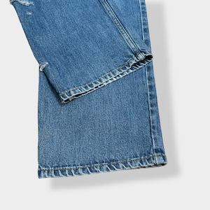 【LEVI'S】550 ジーンズ デニム ジーパン ワイドテーパード ジッパーフライ W36 L34 リーバイス ルーズ ダボパン リペア ダメージ クラッシュ ジーンズ エジプト製 US古着