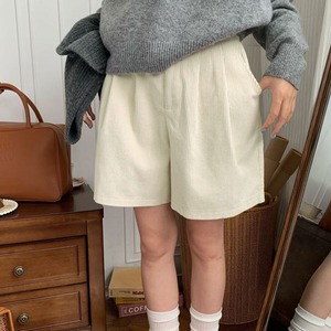 コーデュロイ ショートパンツ レディース 春秋冬 韓国 おしゃれ 大人 かわいい カジュアル ゆったり ハイウエスト Aライン 美脚 大人可愛い 大人女子 [LW-CCP021]