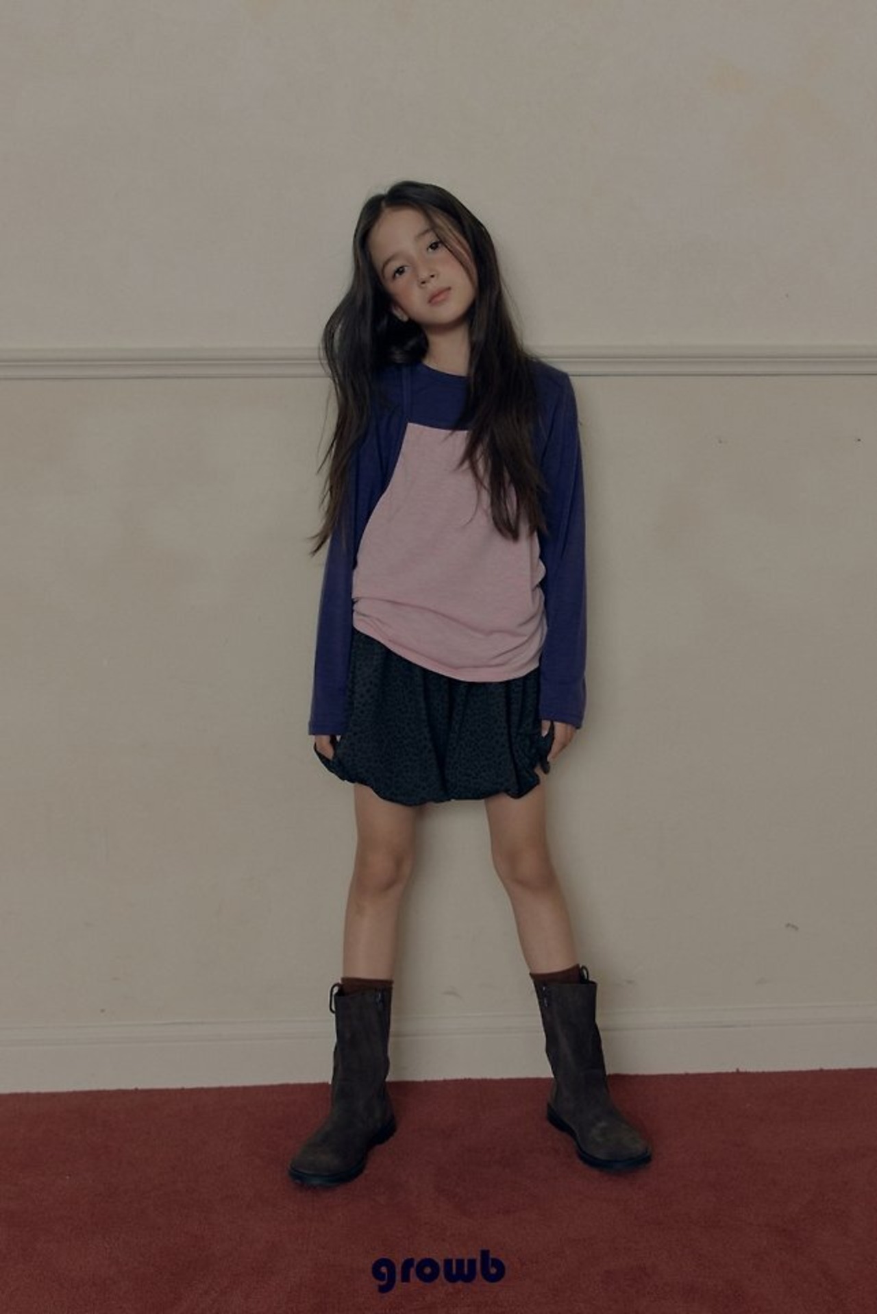 韓国子供服 / growb / ハイネック ノースリーブ / 秋服 *XS~JM*
