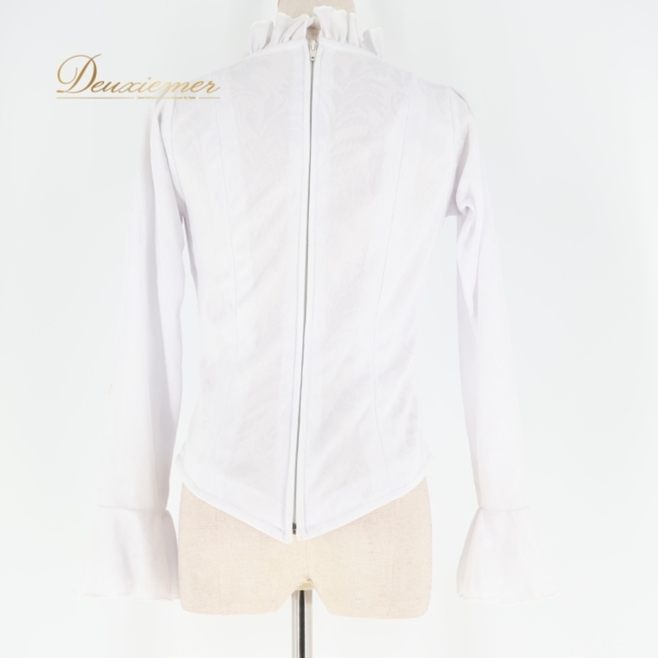 フラメンコ 衣装 トップス ブラウス 白 長袖 フリル ダンス パーティ 発表会 ホワイト系 フリルデザイン おしゃれ ダンス衣装 イベント用コスチューム エレガント レディース スタイリッシュ