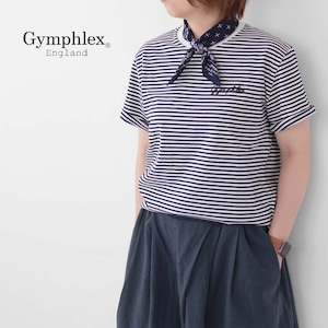 Gymphlex  [ジムフレックス] W COMBED COTTON JERSEY T-SHIRTS BORDER [J-1155CH] クルーネック ロゴ刺繍 半袖コットンTシャツ・ボーダー・コットン・綿・LADY'S [2024SS]