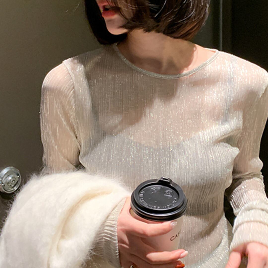 シャンパン シアー トップス 3412564