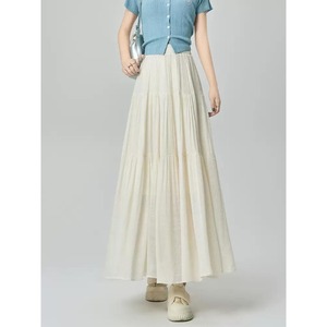 ティアード ロング スカート 接触冷感 4color 10211