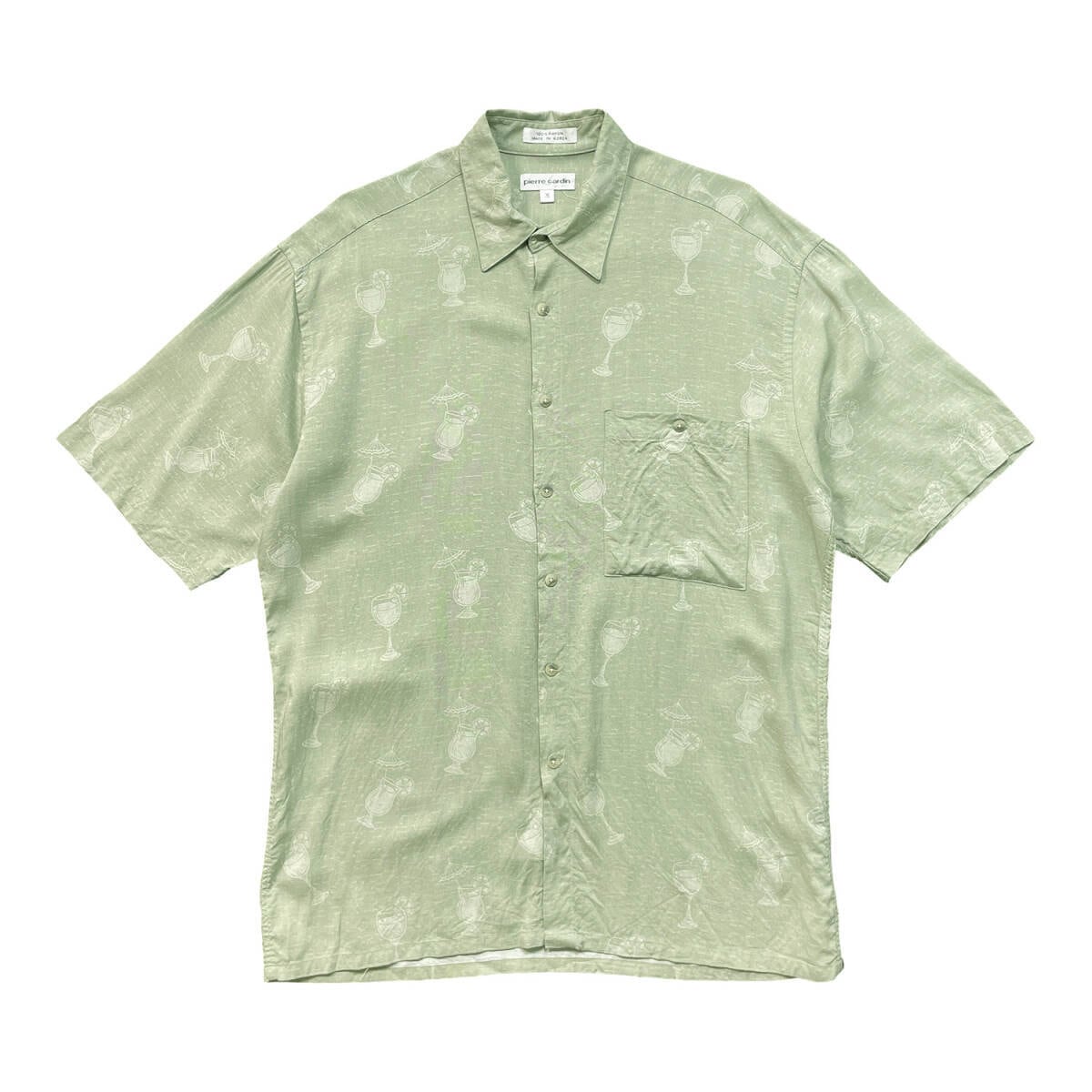 古着 USA製 90S ALOHA REPUBLIC 開襟 アロハシャツ ハワイアンシャツ