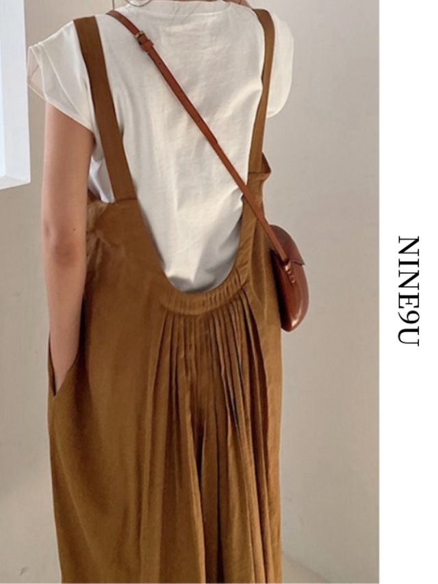 LONG skirt strappy dress【NINE3844】