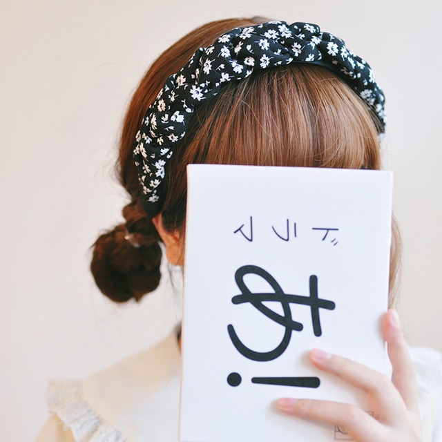 フラワー編み込みカチューシャ W0937