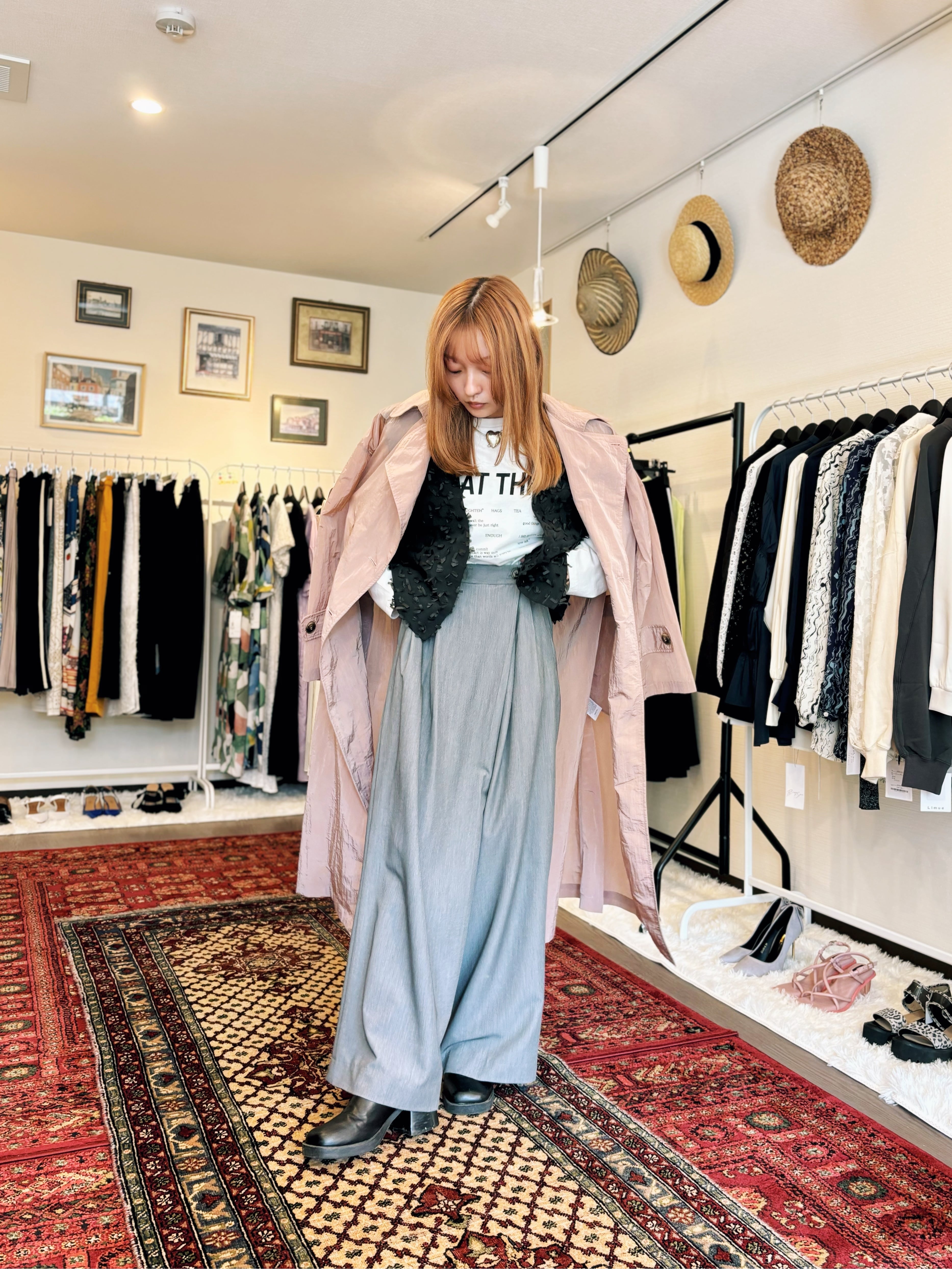 ラップワイドパンツ