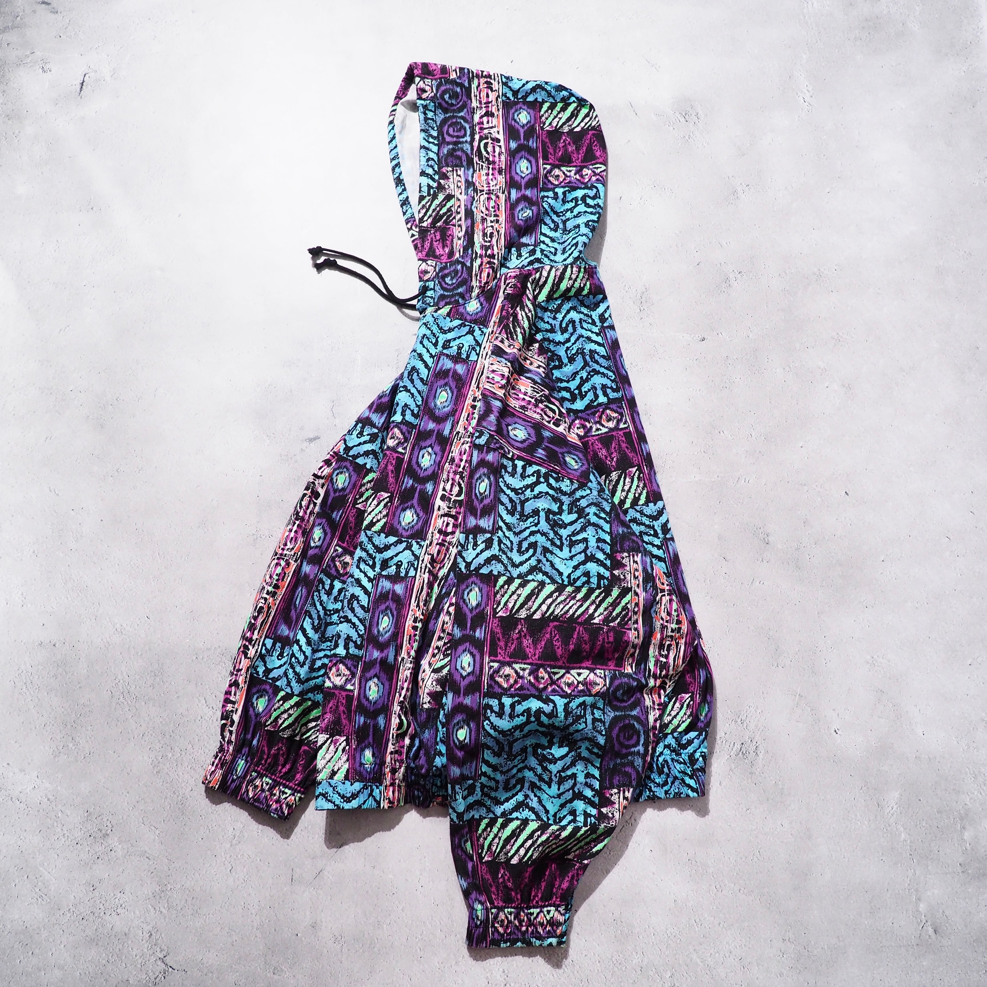 1980s Beautiful Psychedelic pattern vintage loose full zip Parker
