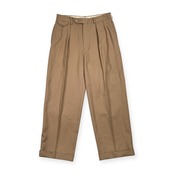 Polo Ralph Lauren ポロ ラルフローレン バックアジャスター付き ツータック スラックスパンツ 裾ダブル サイズ 80 /キャメルベージュ
