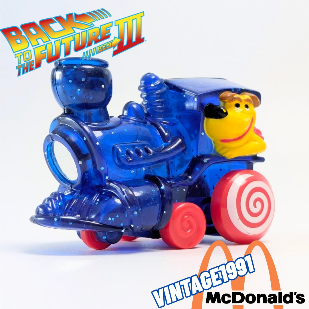 ☆ VINTAGE 1991 ☆【 McDonald's ( マクドナルド ) 】1991年マクドナルドミールトイ / バック・トゥ・ザ・フューチャー『Einstein's Traveling Train(アインシュタイン・トラベリング・トレイン)』ハッピーミール 〚アメリカン雑貨 アメトイ〛