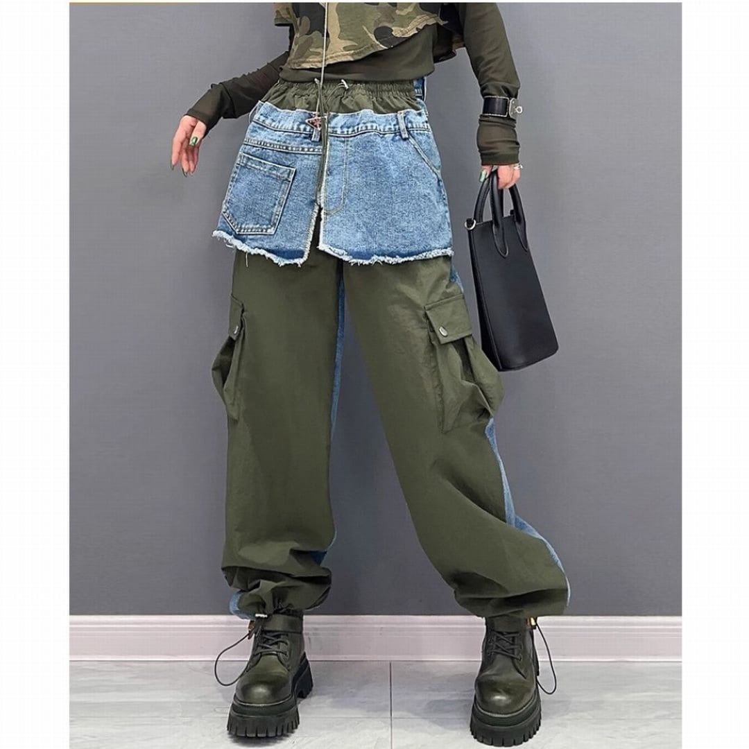 デニムMIXカーゴパンツ PT0255