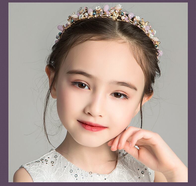 即納】子供髪飾り カチューシャ ヘアアクセサリー ティアラ ヘアバンド