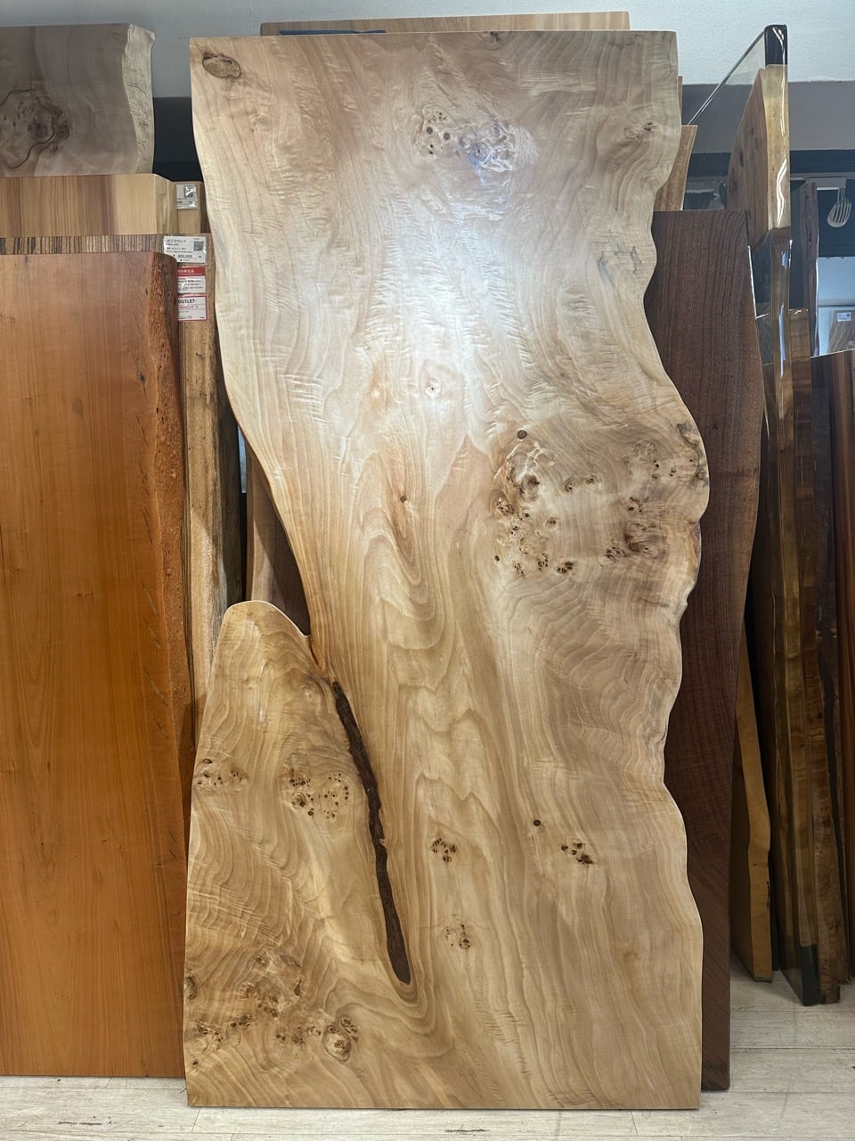 ポプラ_2200×1050-890-940×50_浅草本店_テーブル天板/一枚板 242348