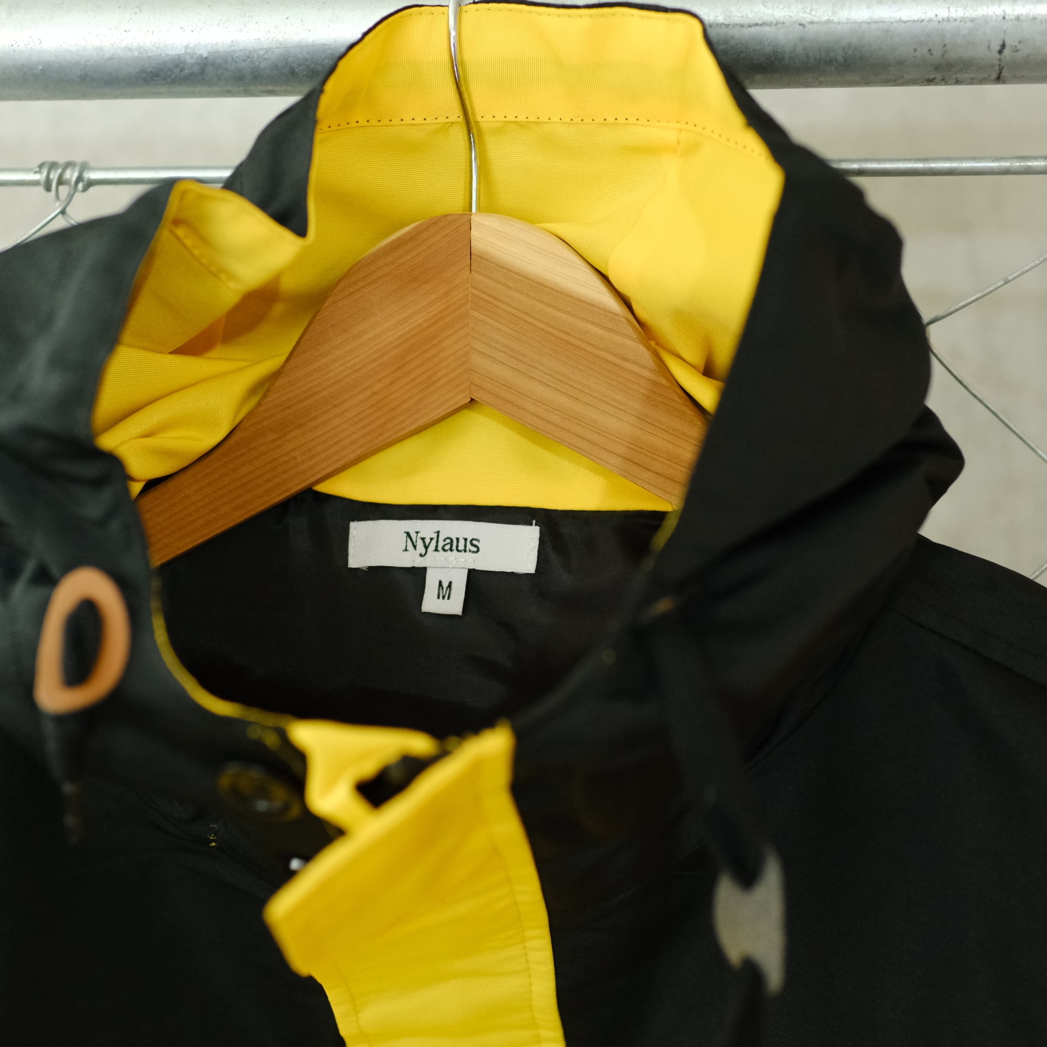 NYLAUS メンズ マウンテンパーカー イエロー 防風/UVカット ウインド