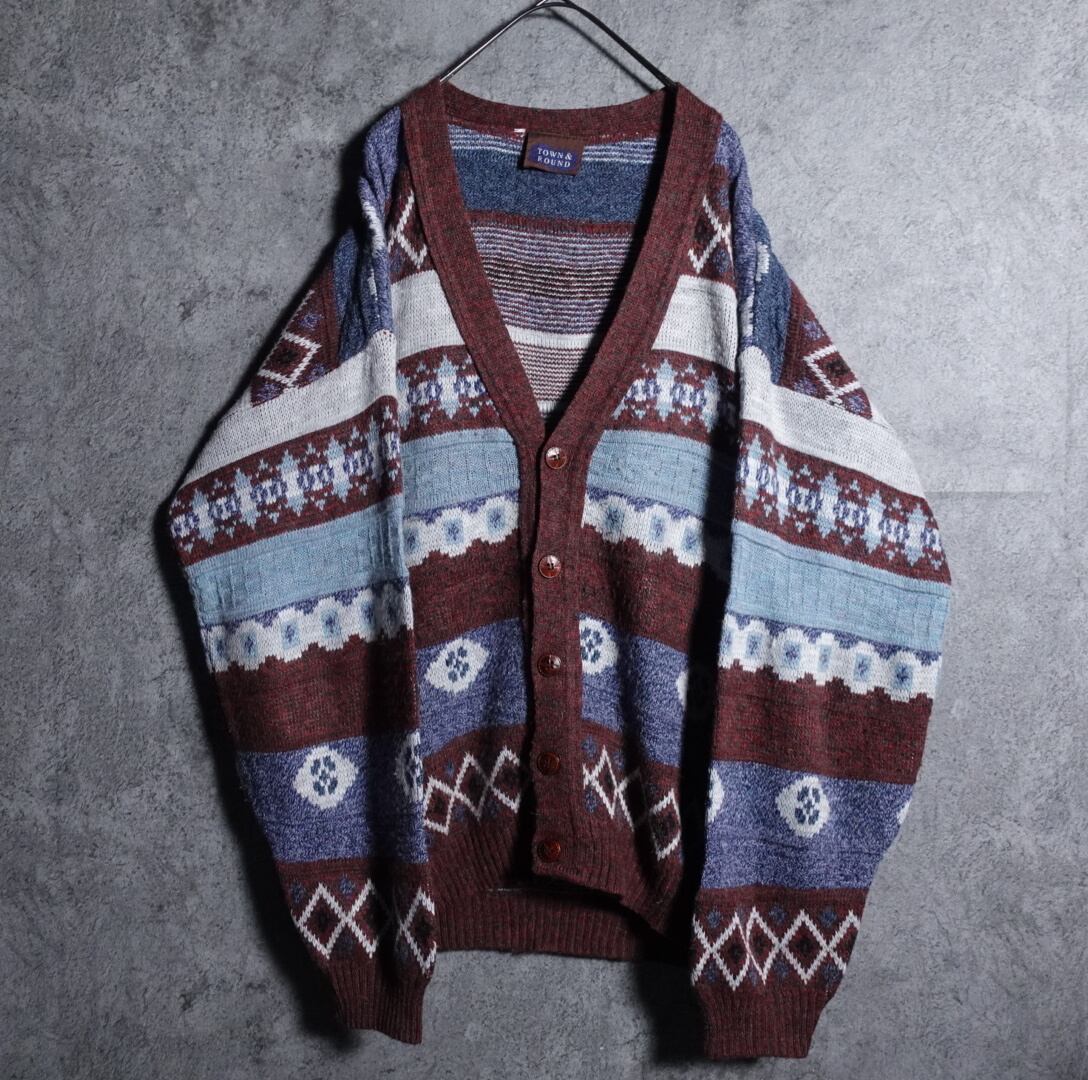 Euro Geometric Border Design Cardigan