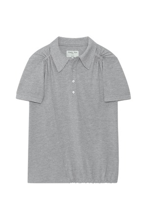 [Matin Kim] TWO WAY STRING POINT PIQUE TOP IN GREY 正規品 韓国ブランド 韓国通販 韓国代行 韓国ファッション マーティンキム matinkim 日本 店舗