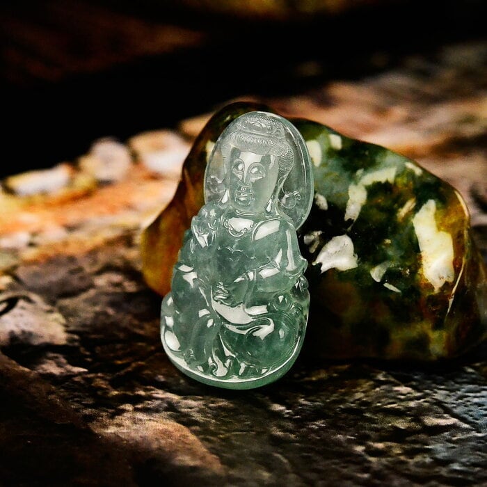 本物保証 ネックレス 枝豆 本翡翠 氷ヒスイ 高級氷種 誕生日プレゼント