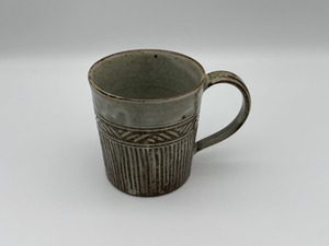 瀧本徳郎　粉引筒マグカップ