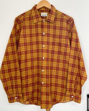 70sBud Berma Cotton Polyester Check Shirt/L