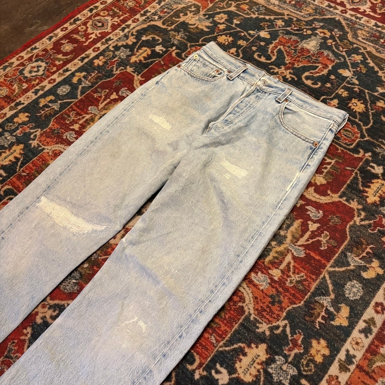 97年USA製リーバイス501 W32 股下71cm グランジデニム 中古・古着通販】LEVI'S (リーバイス) 97年製/USA製/501デニムパンツ