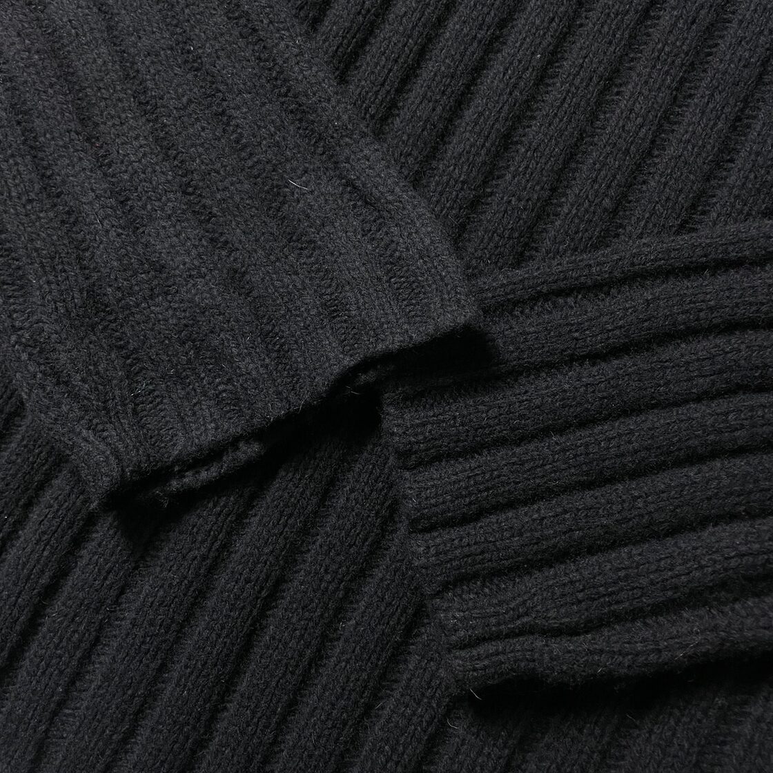 90〜00年代 J.CREW ジェイクルー ハイネック リブ編み ウールニット  