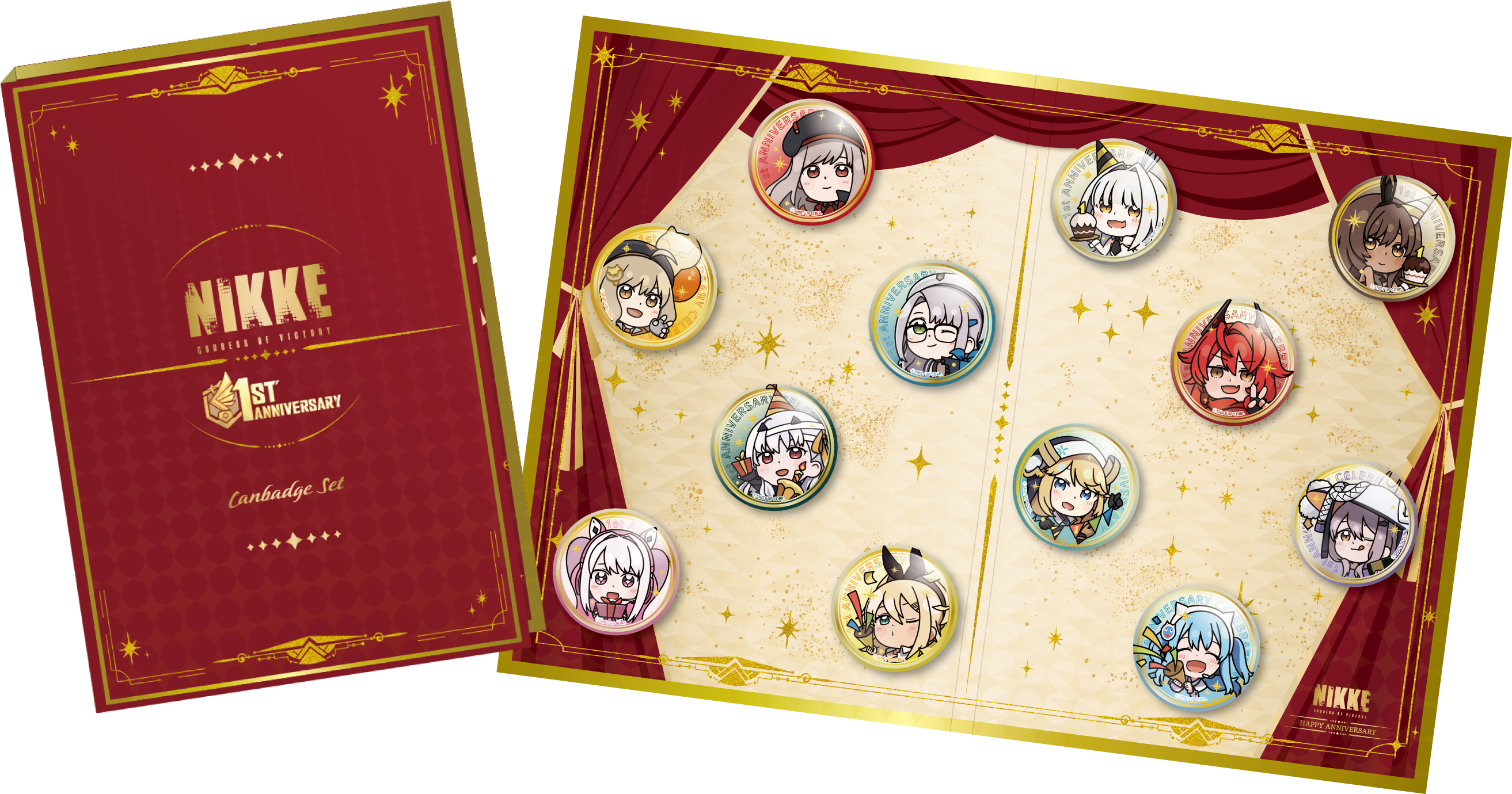 イベント限定】NIKKE 1st Anniversary 缶バッジセット イベント限定】NIKKE 1st Anniversary 缶バッジセット
