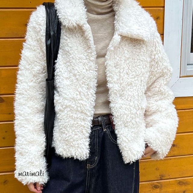 ボア ショート ジャケット 2color  25456