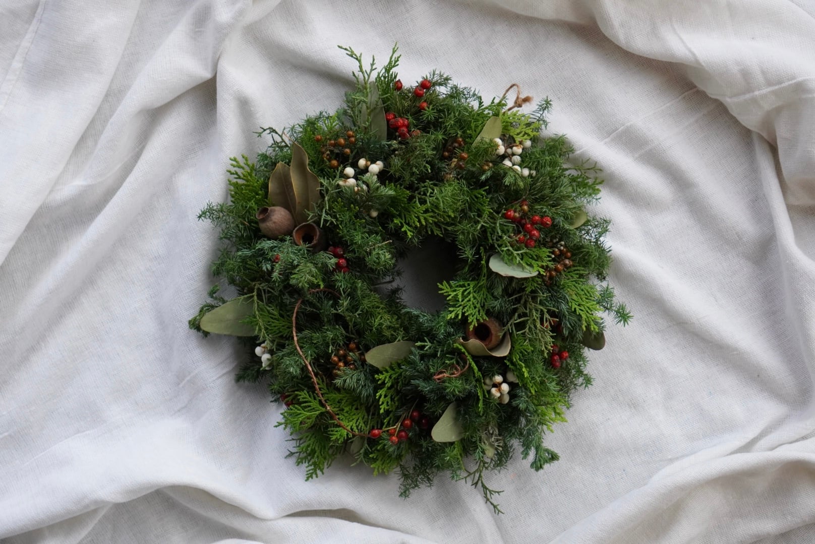 Noël xmas werath 冬の木の実や花々のリース Noël xmas werath 冬の木の実や花々のリース 木の実のクリスマス