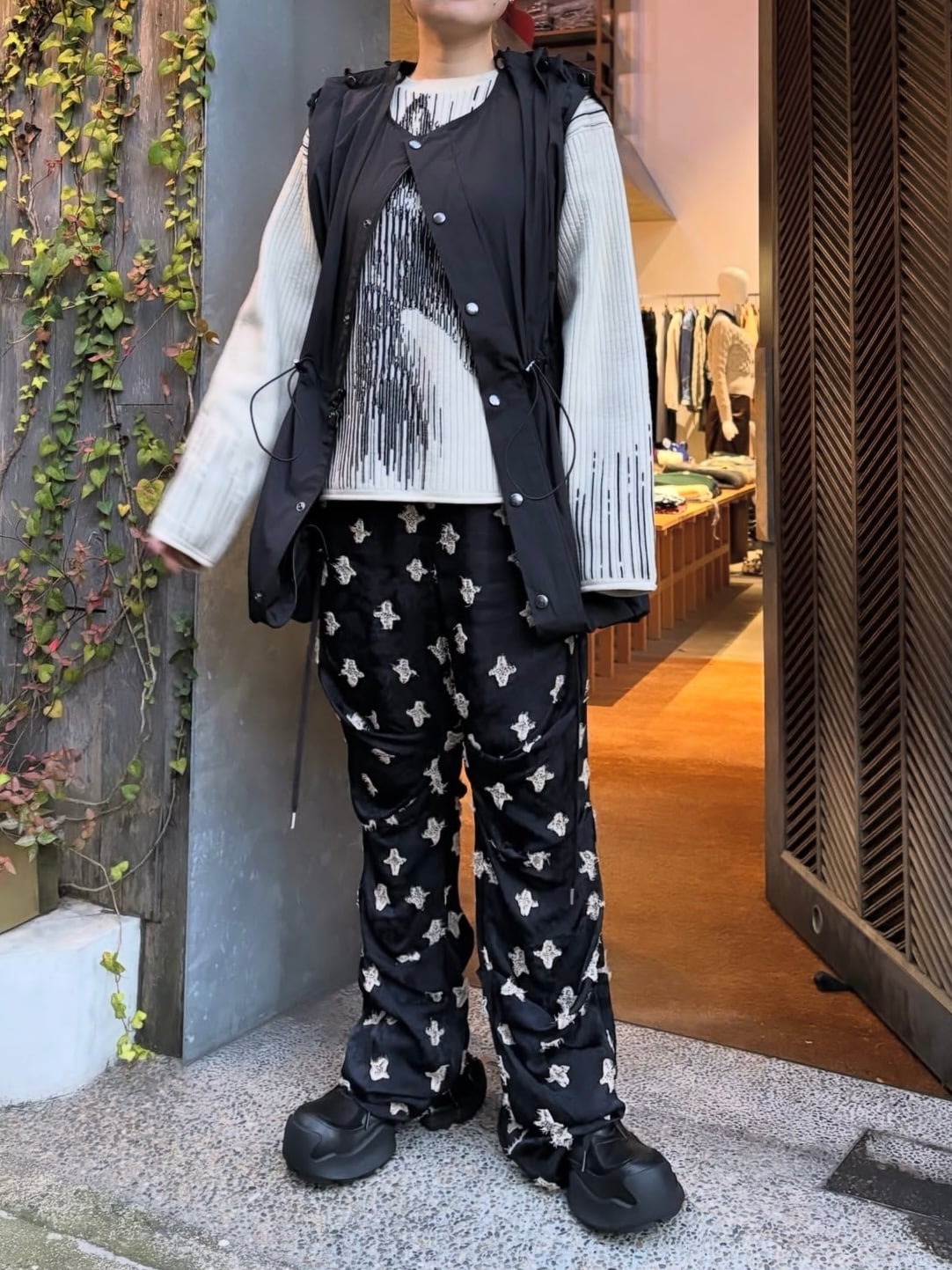 25AW】BELPER ベルパー / DINOSAUR JACQUARD PANTS / ジャガードパンツ