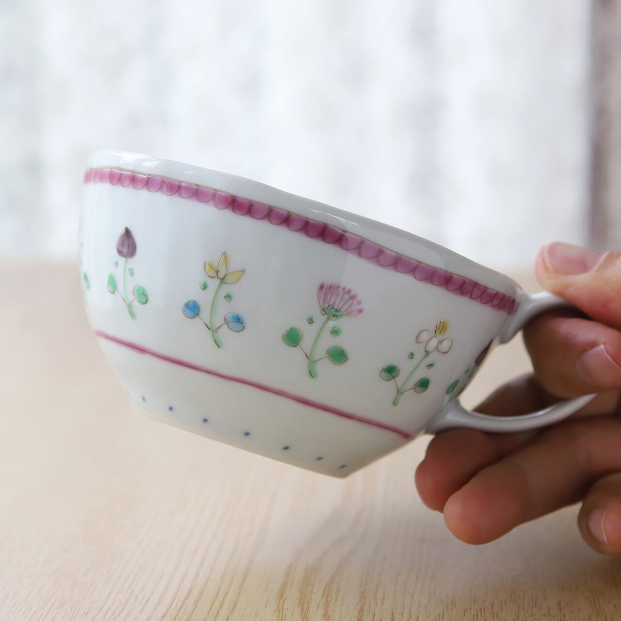 うつわ藍水 ｜ カフェボール 花暦（マロン） ｜ 波佐見焼 | PAY ID