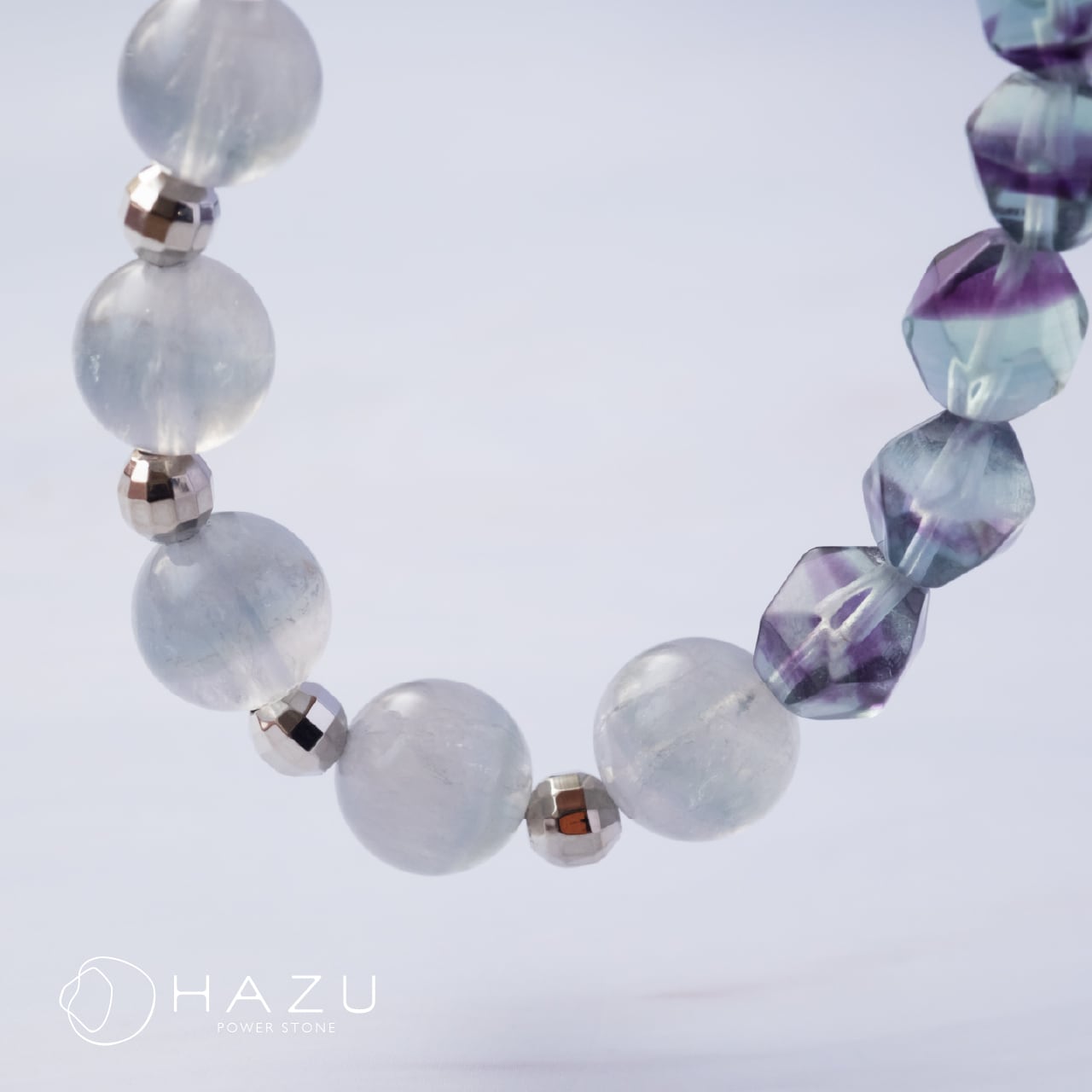 希望に導く安らぎの輝き［ブルーフローライト／バイカラーフロー