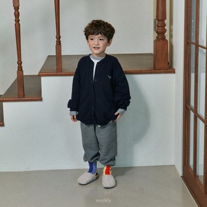 メルシースウェットカーディガン(navy) 90〜130cm【230912we】