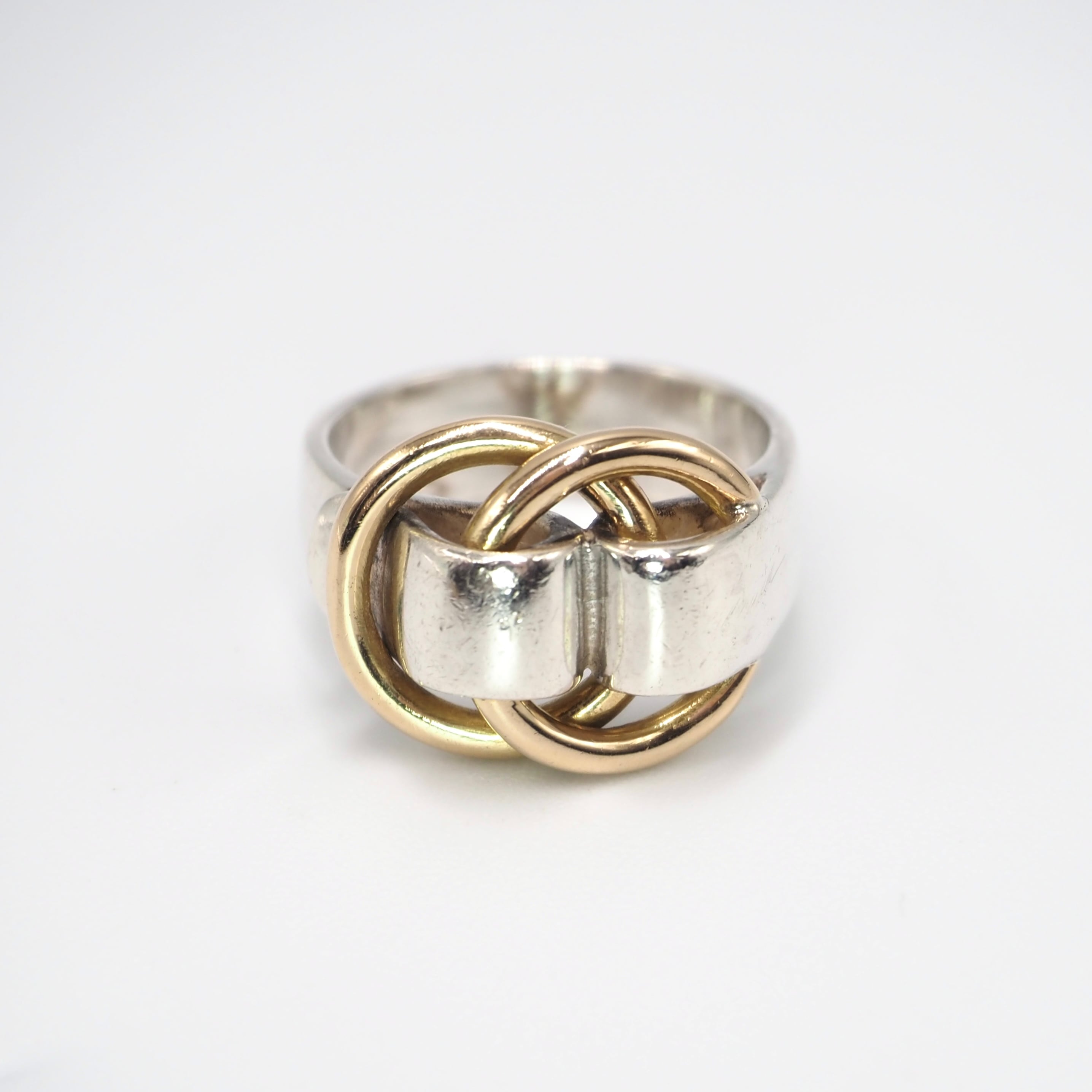 12/18掲載 HERMES 約10.5号 ドゥザノー コンビ リング シルバー925 K18 エルメス