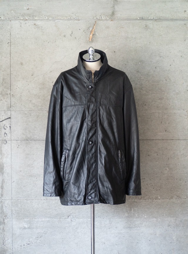 "LIVELO ATTITUDE" 1990s Leather zip jacket