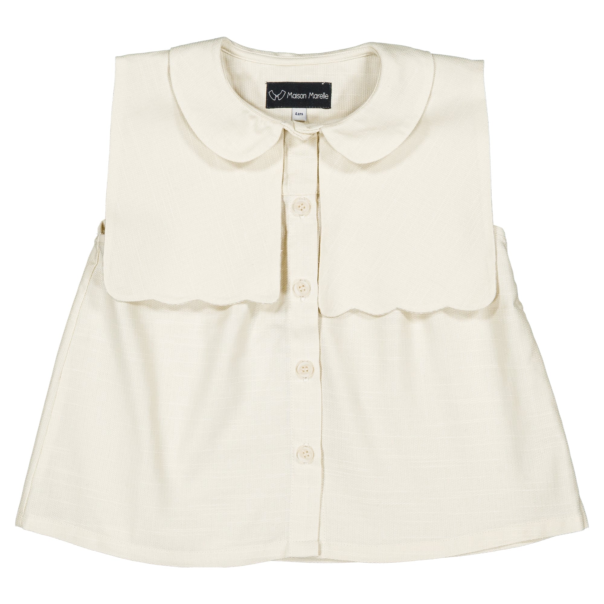 予約【Maison Marelle】Blouse GRENELLE- cream / 6Y~12Y / 6月上旬以降入荷