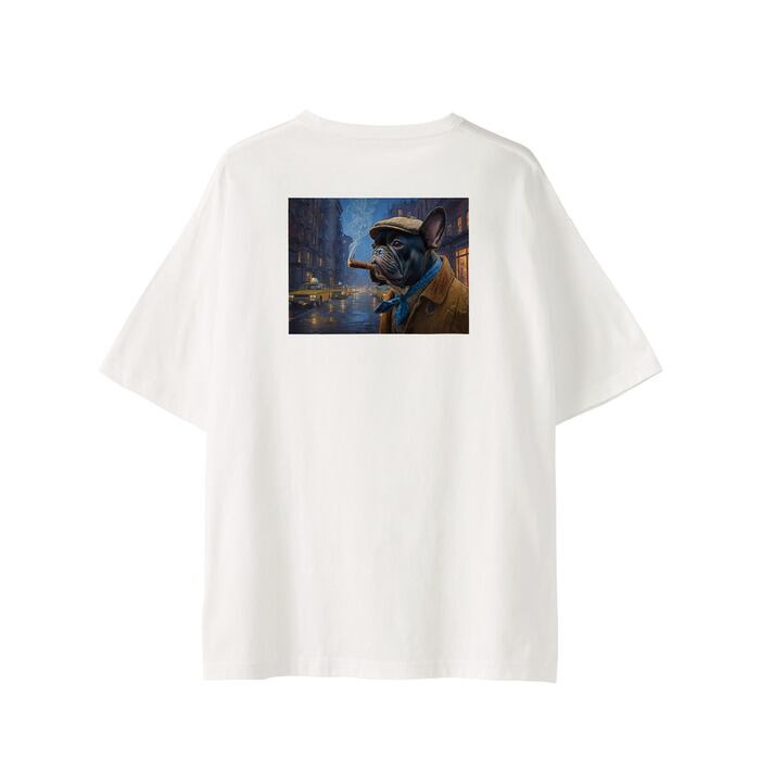 CIGAR BUHIビックシルエットTシャツ(White)