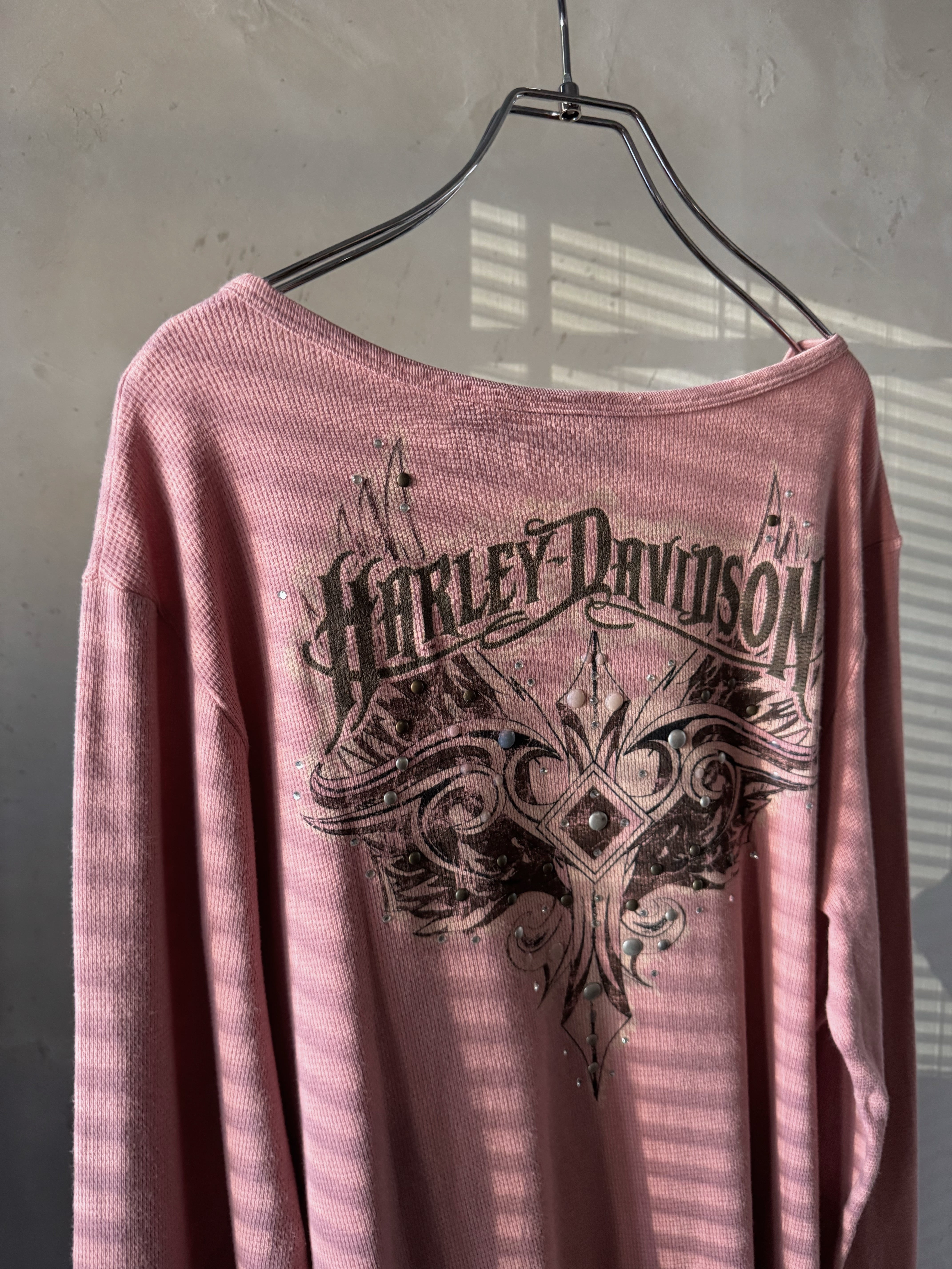 HARLEY DAVIDSON made in USA lodo stats thermal pink(Bill vintage)