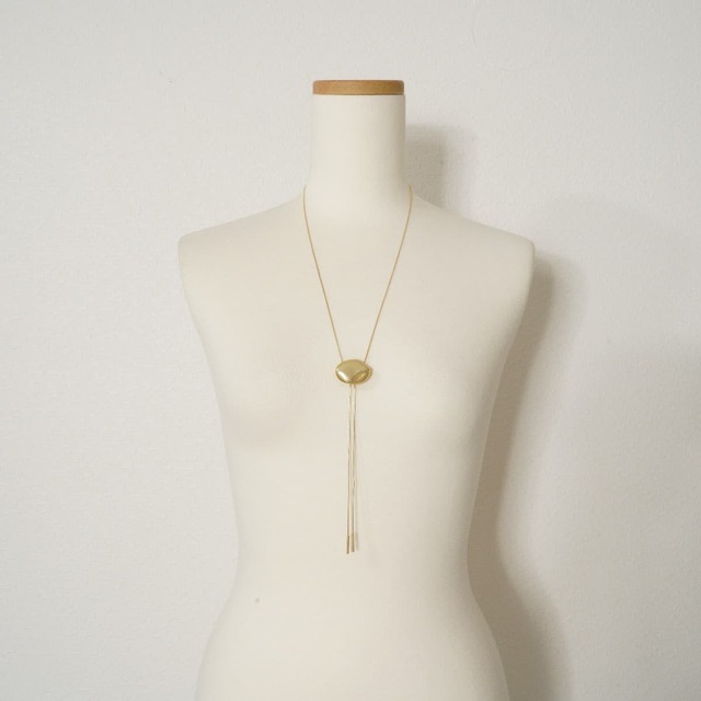 Ameri アメリ 2WAY STONE LIKE SLIDE CHAIN NECKLACE チェーンネックレス チャーム アクセサリー ゴールド