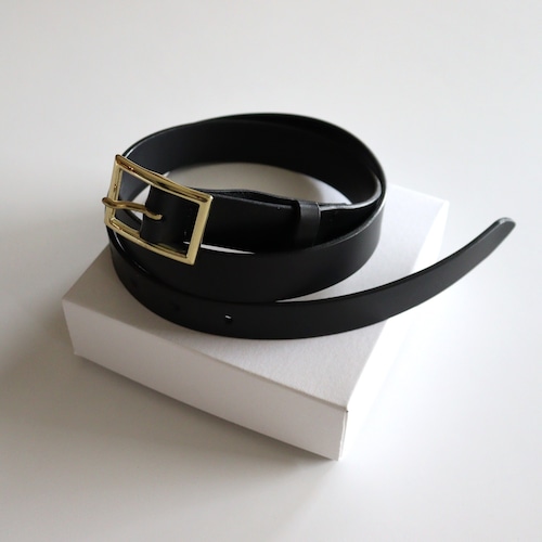 awasa " italian pull-up leather belt ( gold × black  )"