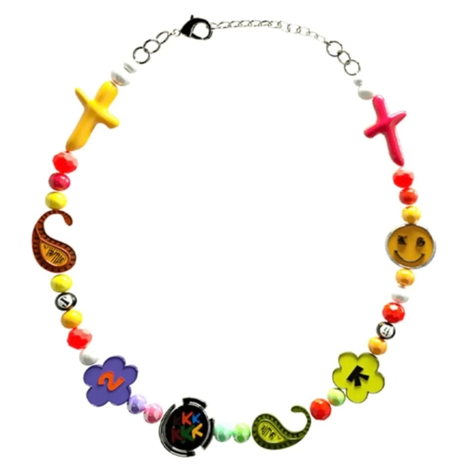 【SRD】SALUTE × KKKKKK SMILEY FLOWER NECKLACE (SAD REBORN DOLLS/サルーテ/ネックレス/アクセサリー/上海/中国/韓国/ストリート/ブランド)