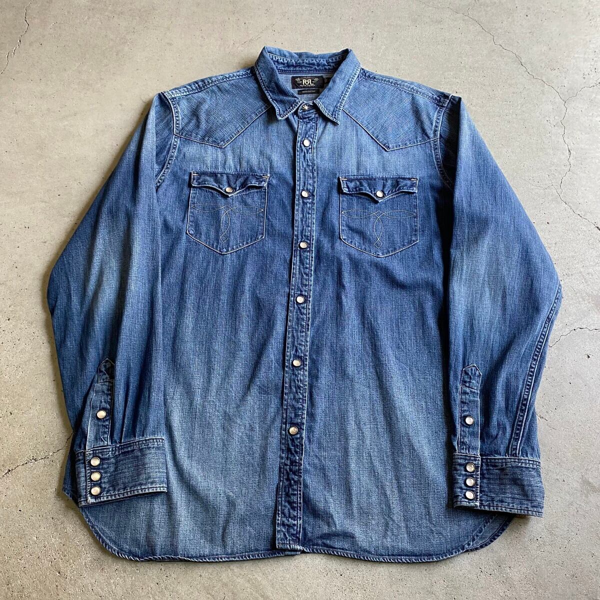 RRL ダブルアールエル Ralph Lauren ラルフローレン 長袖 デニム 