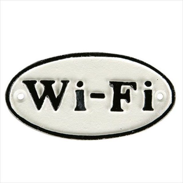OVAL SIGN WHITE "WiFi"
