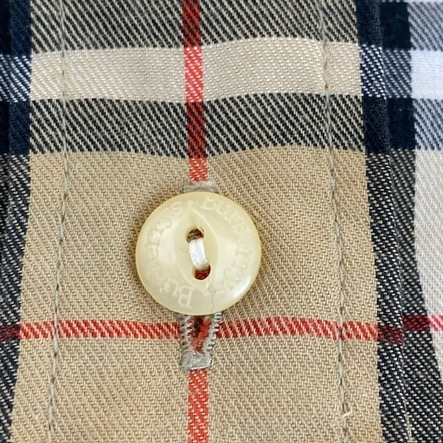 美品 XL バーバリー ウール100 ロングコート 茶 ノバチェック 金