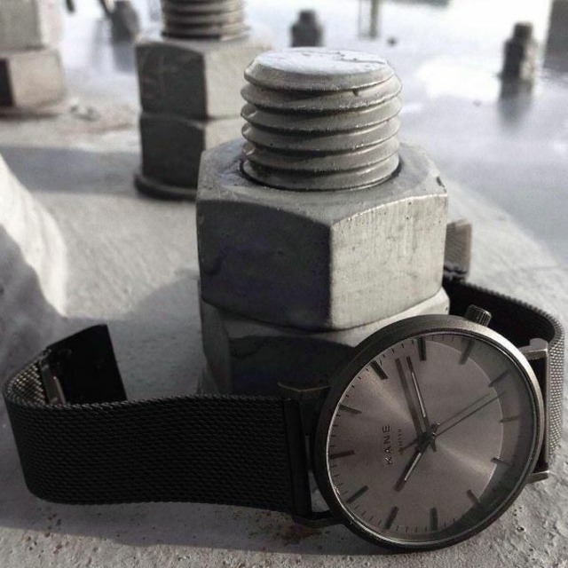 ■ケイン ブラックアウト メッシュ 腕時計 39㎜ BO-01
