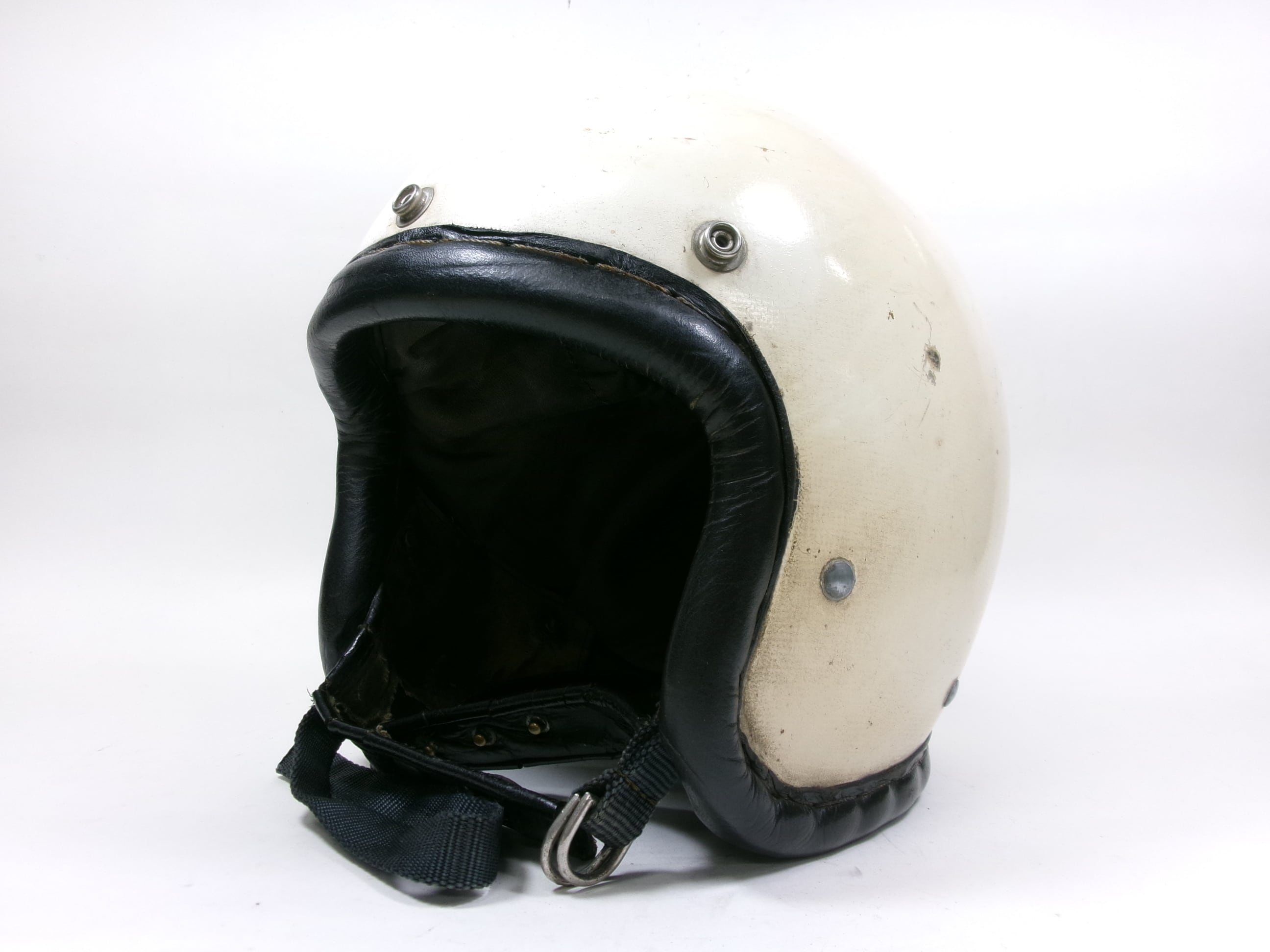 雰囲気抜群!60s McHAL ジェットヘルメット 7 3/8 革巻き ☆ 60 雰囲気抜群!60s McHAL ジェットヘルメット 7 3/8 革巻き ☆ 60